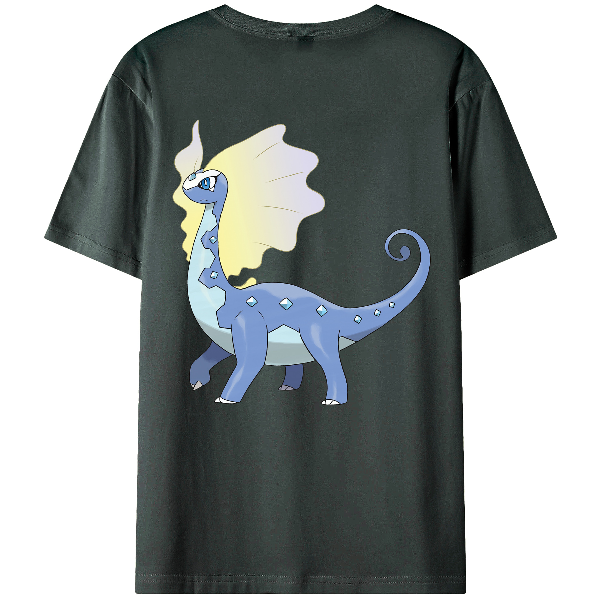 （画像用） ポケットモンスター Pokémon 綿100％ メンズ半袖Tシャツ（バックプリント） 通気性